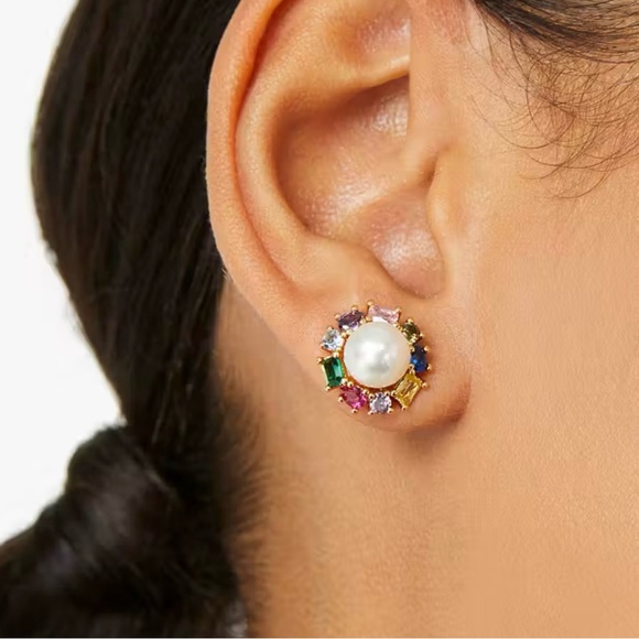 KATE SPADE Candy Shop Halo Pearl Earrings - Picture 4 of 5